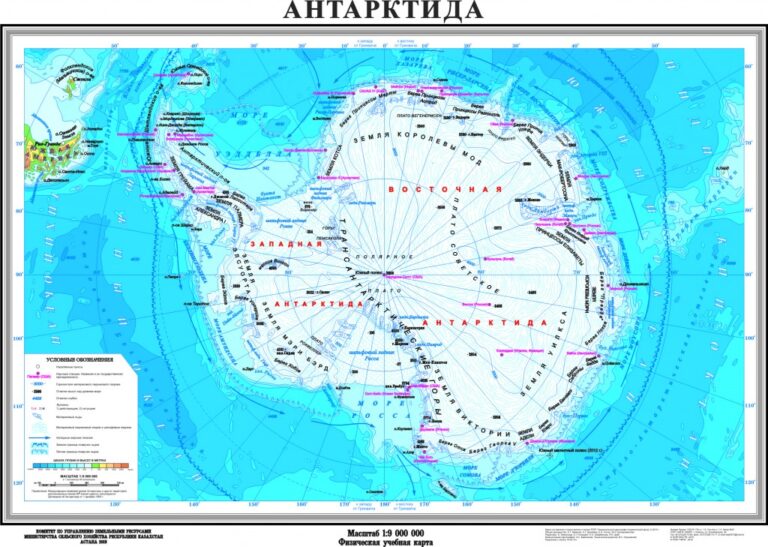 Антарктида карта вектор