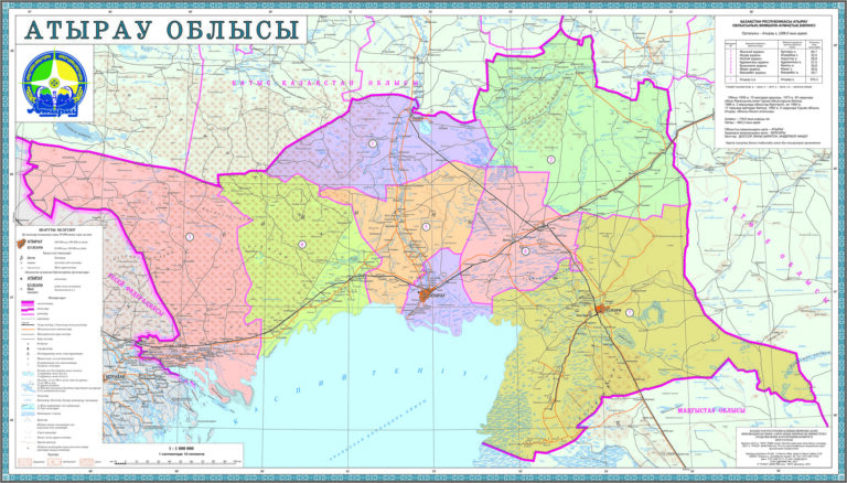 Карта атырауской области